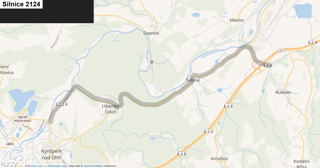 Silnice 2124 - mapa Silnice 2124