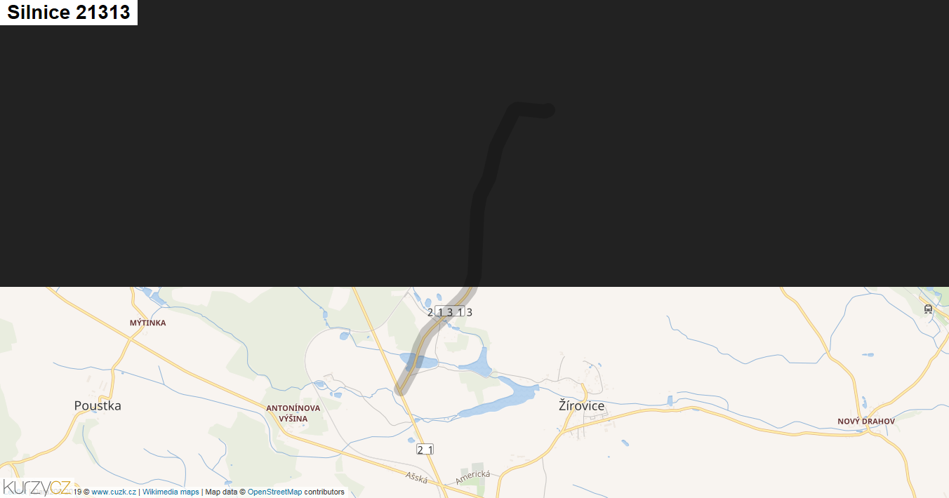 Silnice 21313 - mapa Silnice 21313