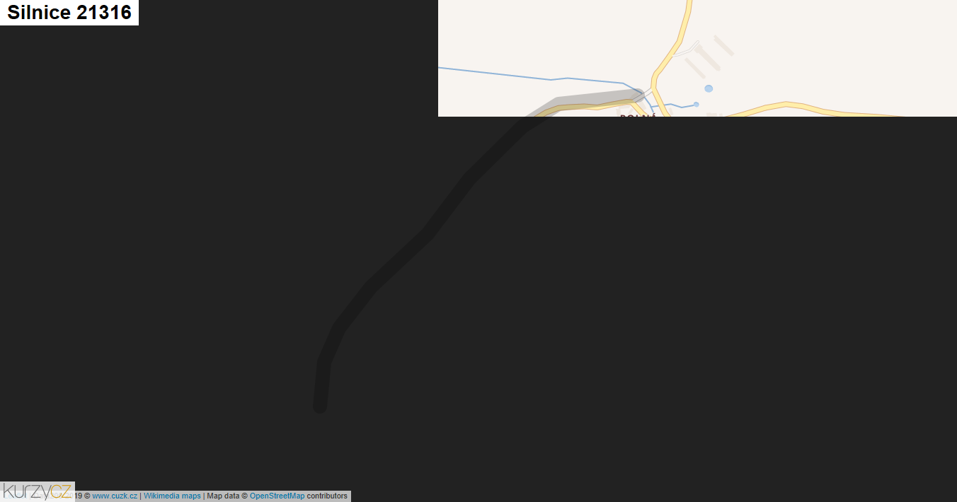 Silnice 21316 - mapa Silnice 21316