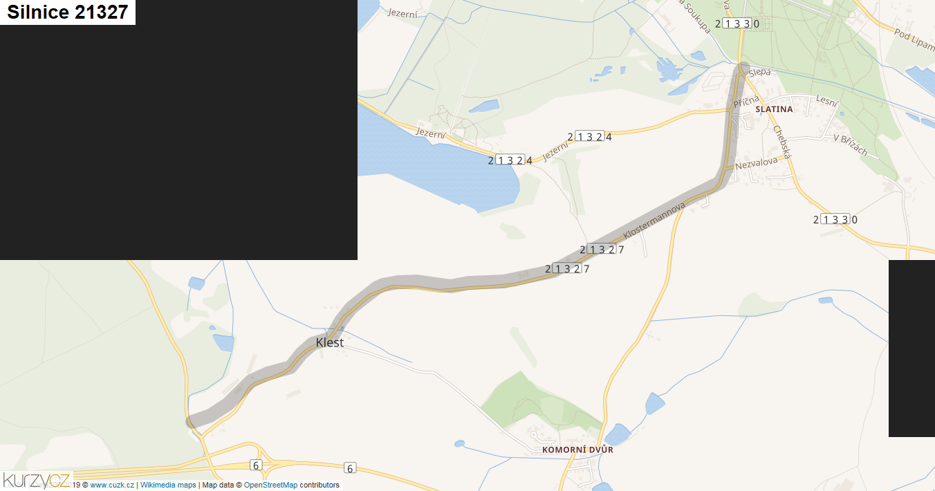 Silnice 21327 - mapa Silnice 21327