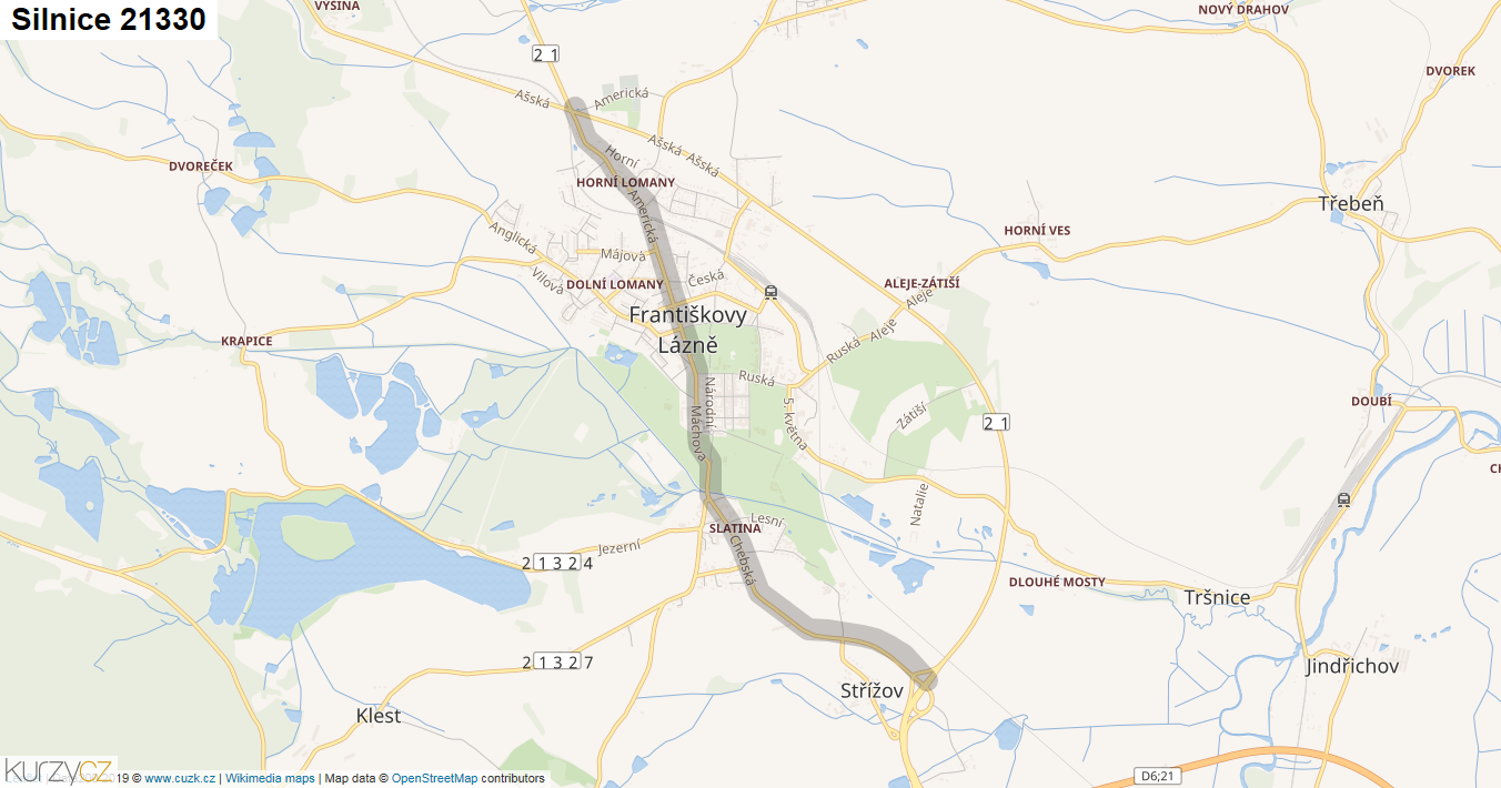Silnice 21330 - mapa Silnice 21330