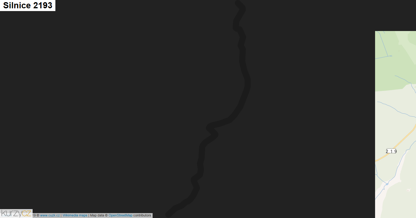 Silnice 2193 - mapa Silnice 2193
