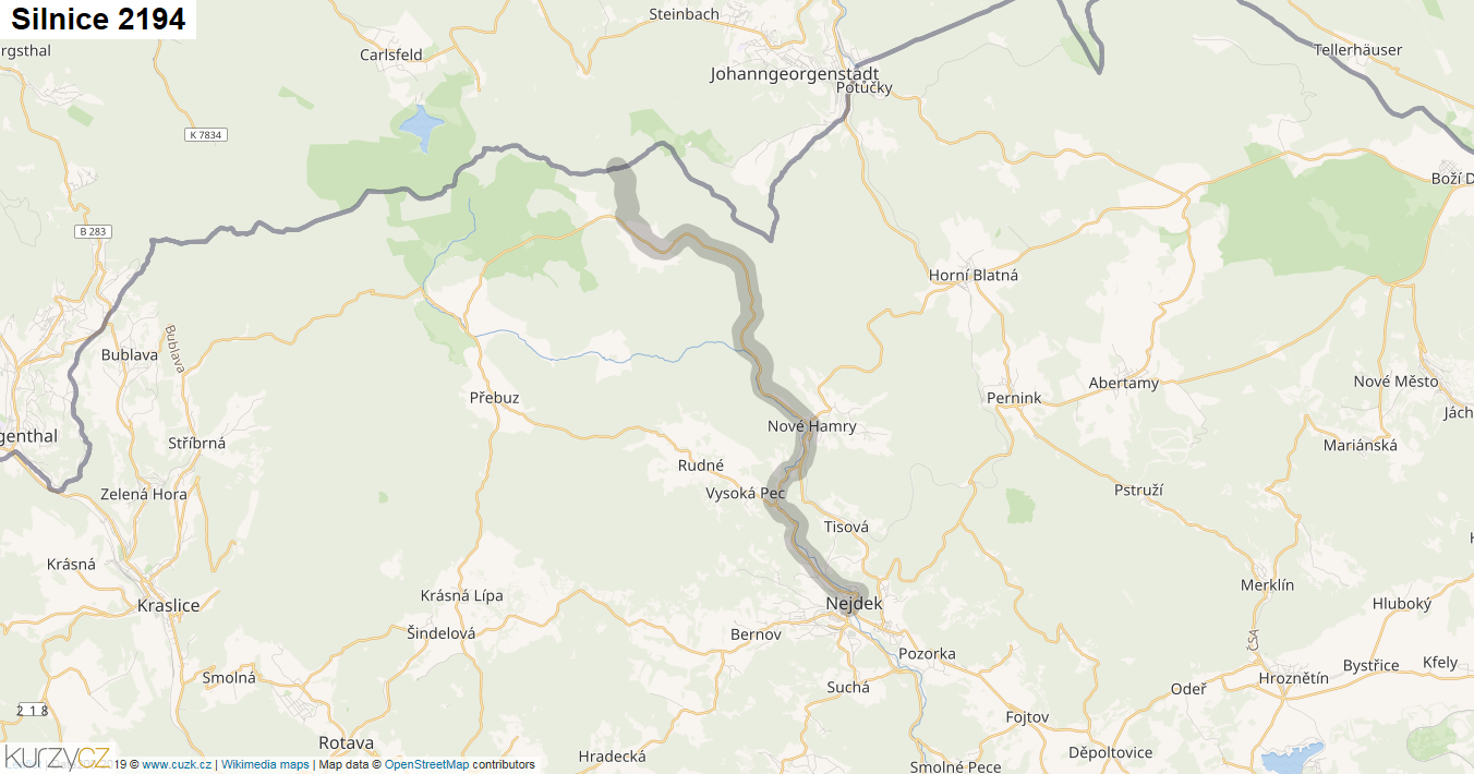 Silnice 2194 - mapa Silnice 2194