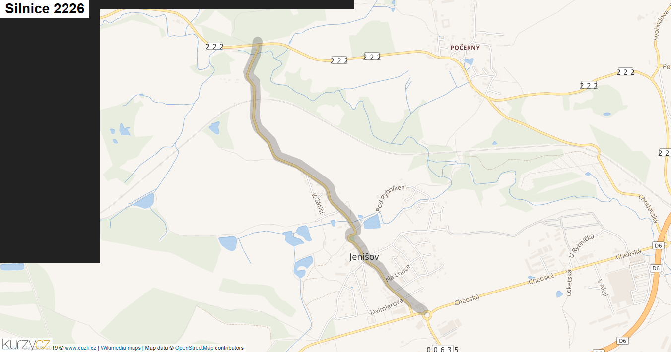Silnice 2226 - mapa Silnice 2226