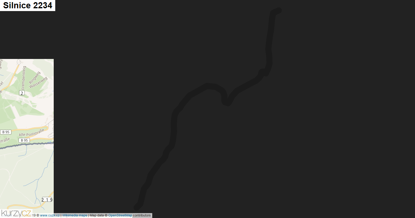 Silnice 2234 - mapa Silnice 2234