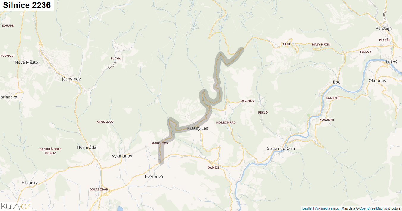 Silnice 2236 - mapa Silnice 2236