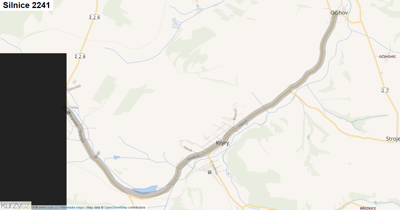 Silnice 2241 - mapa Silnice 2241