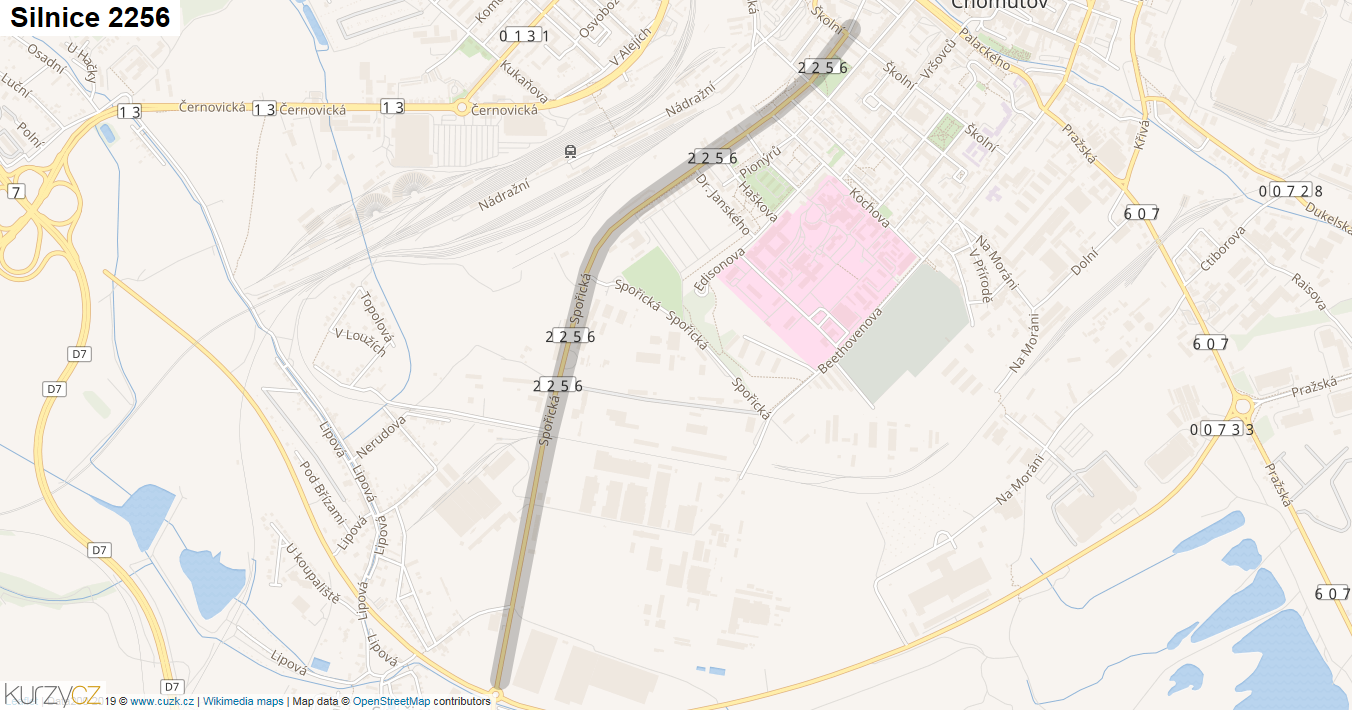 Silnice 2256 - mapa Silnice 2256