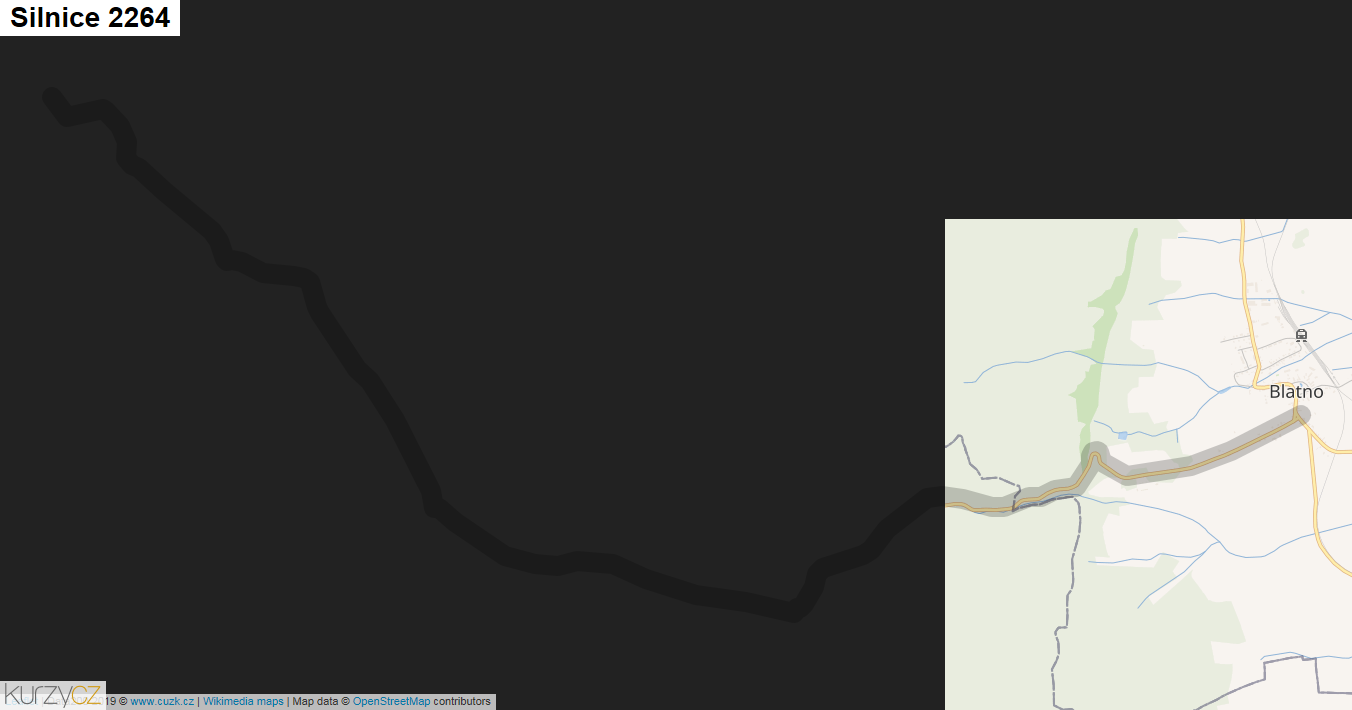 Silnice 2264 - mapa Silnice 2264