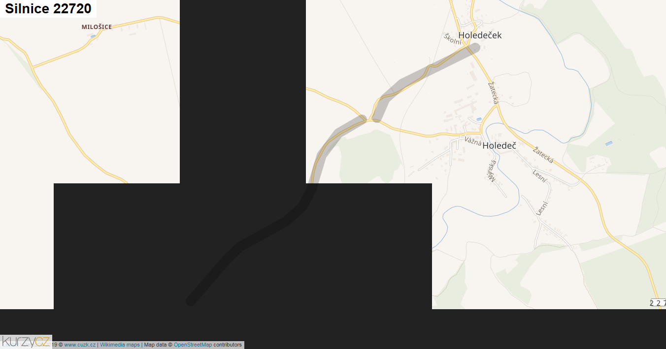 Silnice 22720 - mapa Silnice 22720