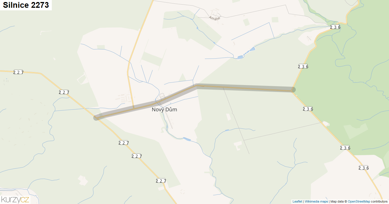 Silnice 2273 - mapa Silnice 2273
