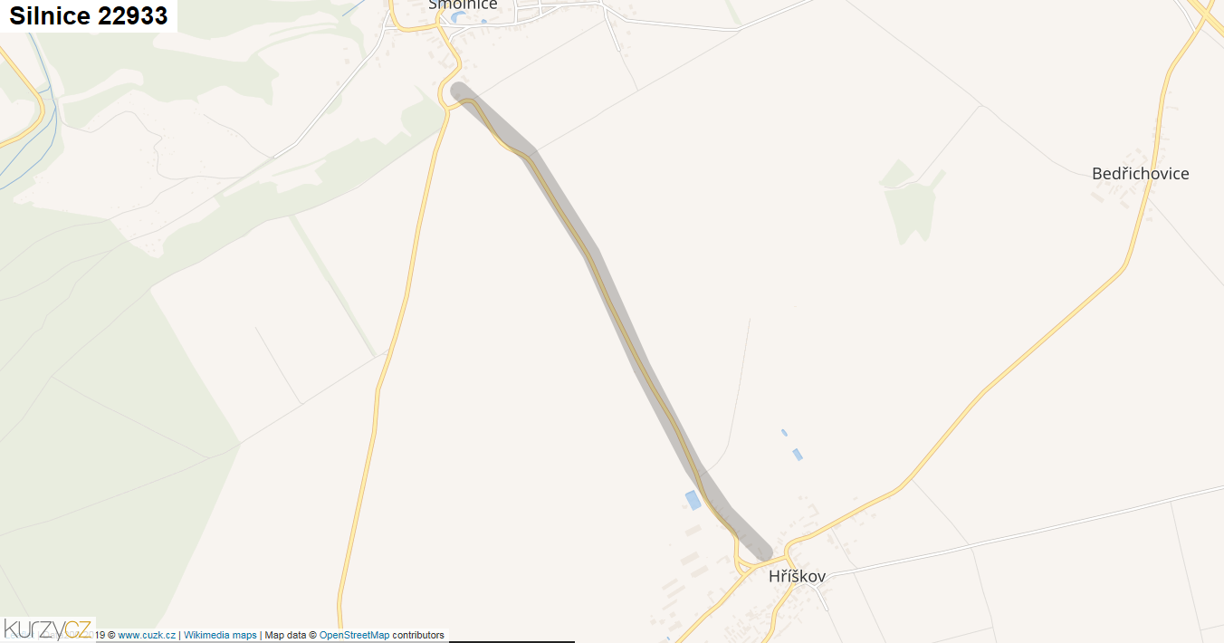 Silnice 22933 - mapa Silnice 22933