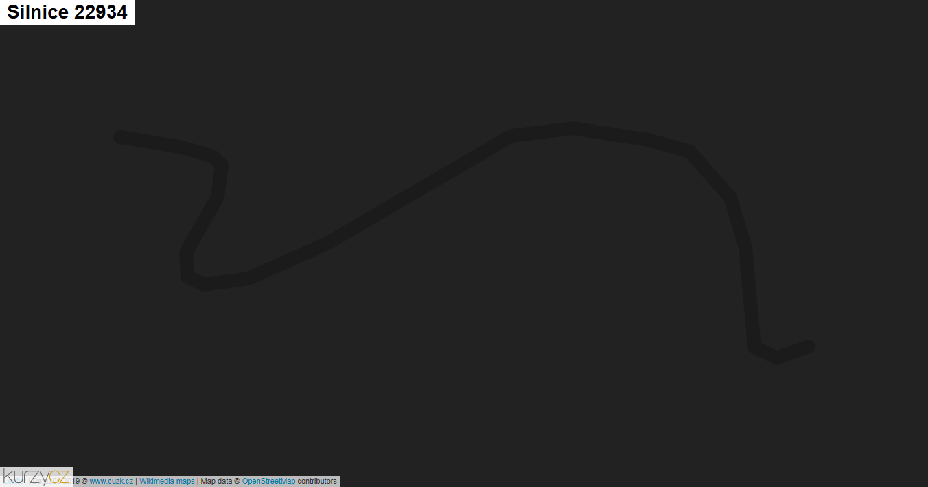 Silnice 22934 - mapa Silnice 22934