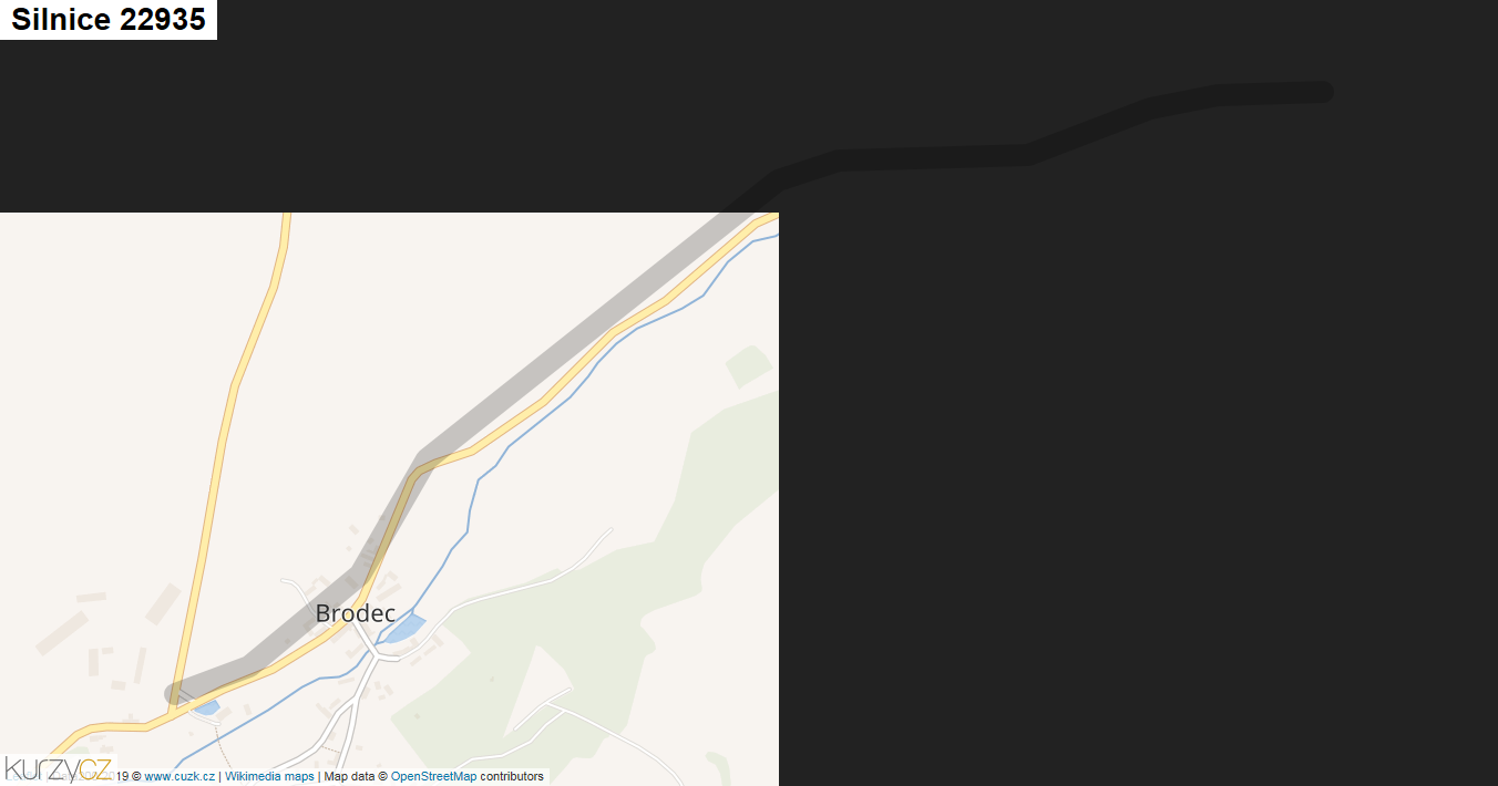 Silnice 22935 - mapa Silnice 22935