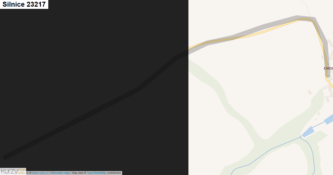 Silnice 23217 - mapa Silnice 23217