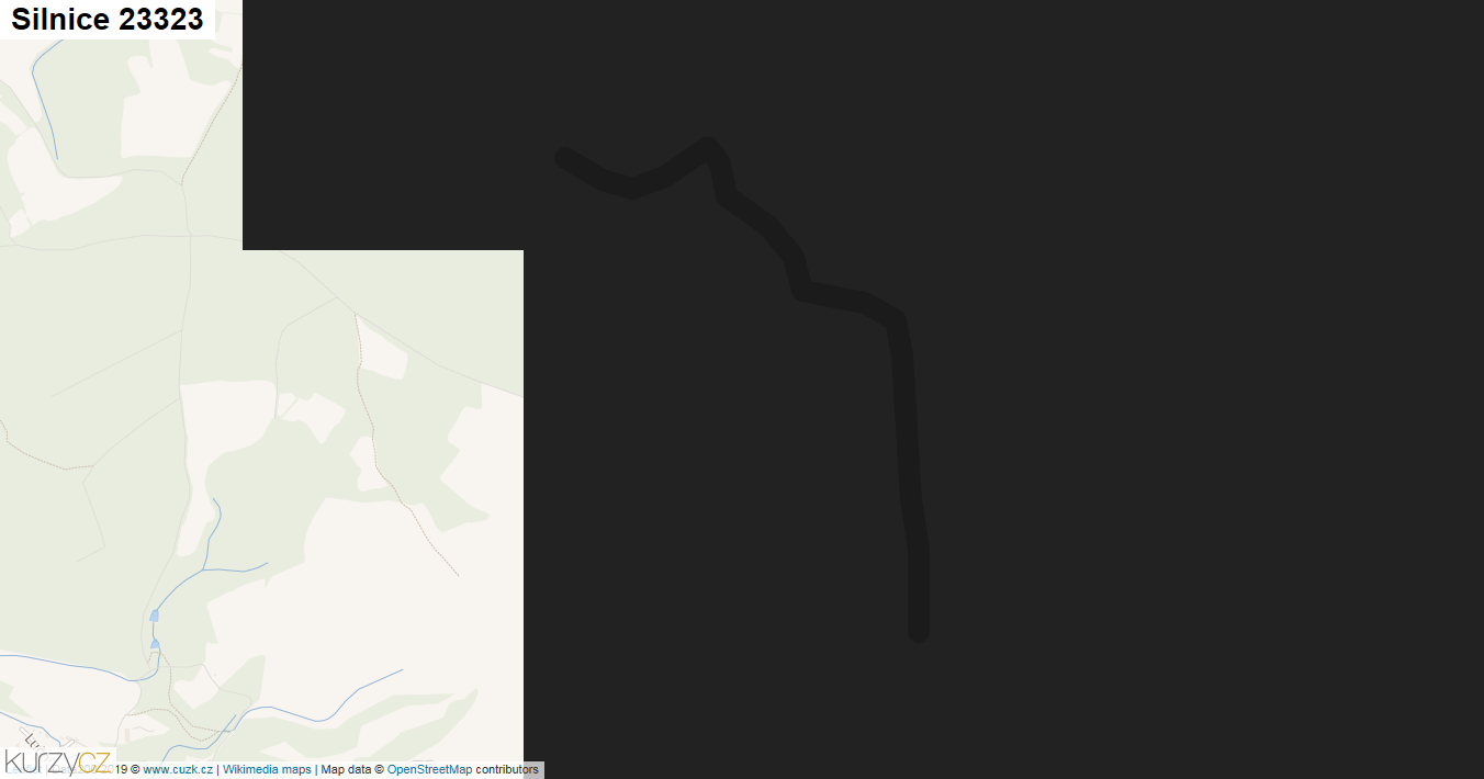 Silnice 23323 - mapa Silnice 23323