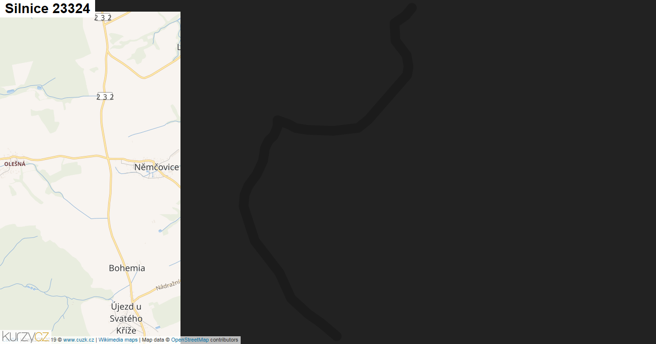 Silnice 23324 - mapa Silnice 23324