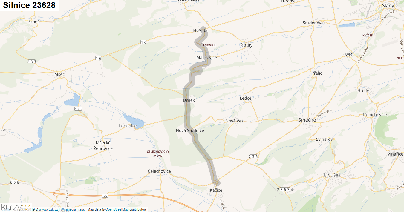 Silnice 23628 - mapa Silnice 23628