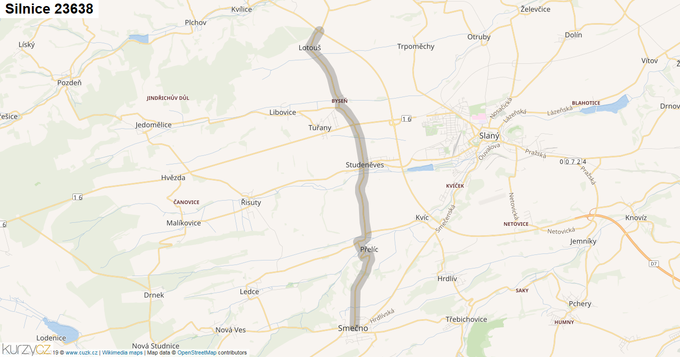Silnice 23638 - mapa Silnice 23638
