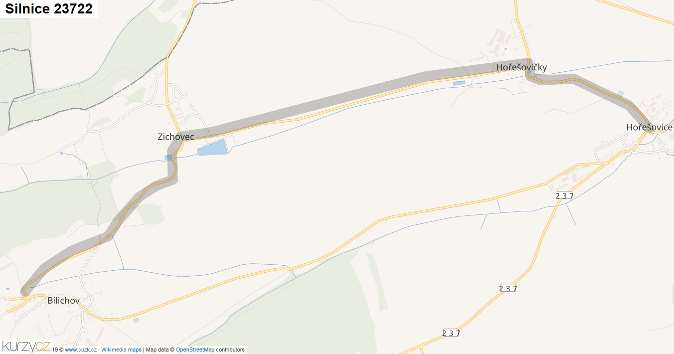 Silnice 23722 - mapa Silnice 23722