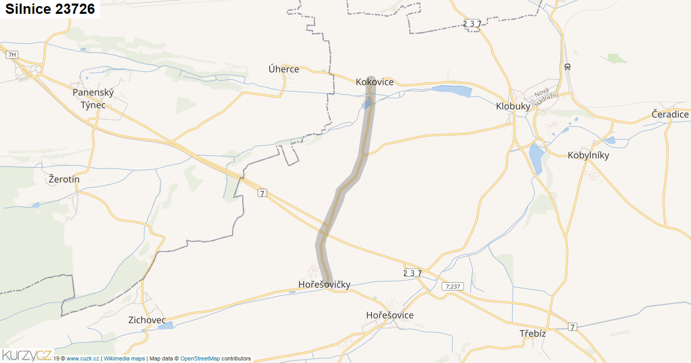 Silnice 23726 - mapa Silnice 23726