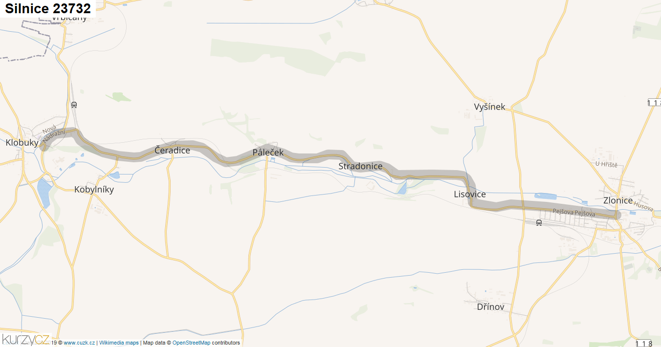 Silnice 23732 - mapa Silnice 23732