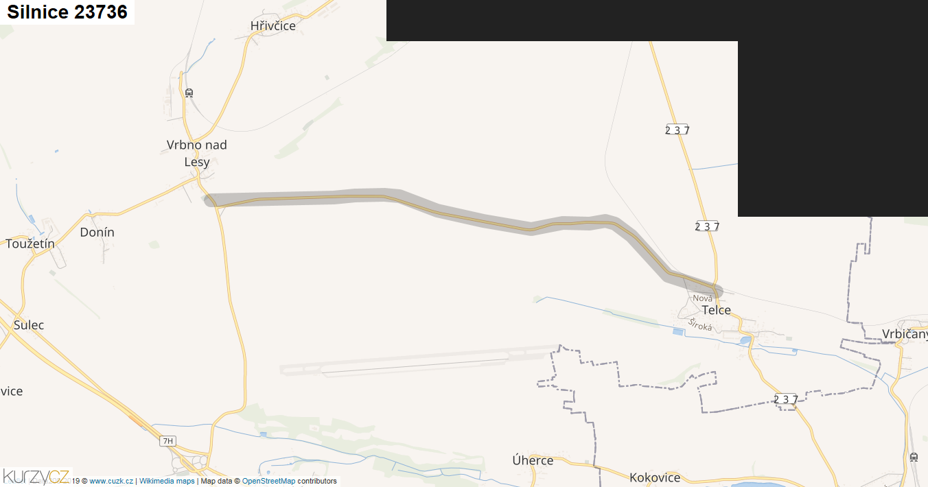 Silnice 23736 - mapa Silnice 23736