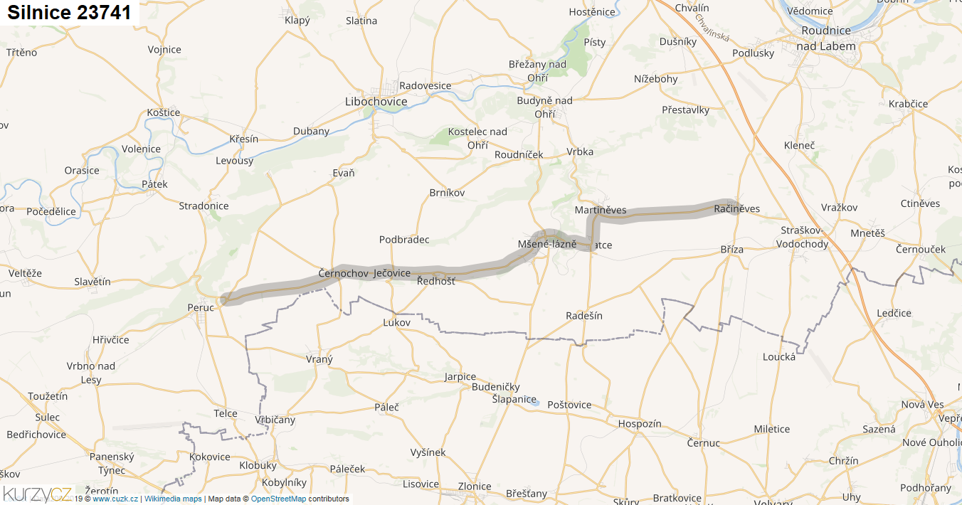 Silnice 23741 - mapa Silnice 23741