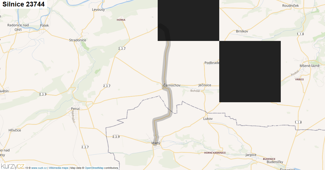 Silnice 23744 - mapa Silnice 23744