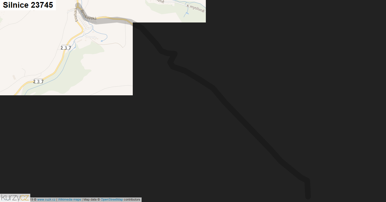 Silnice 23745 - mapa Silnice 23745