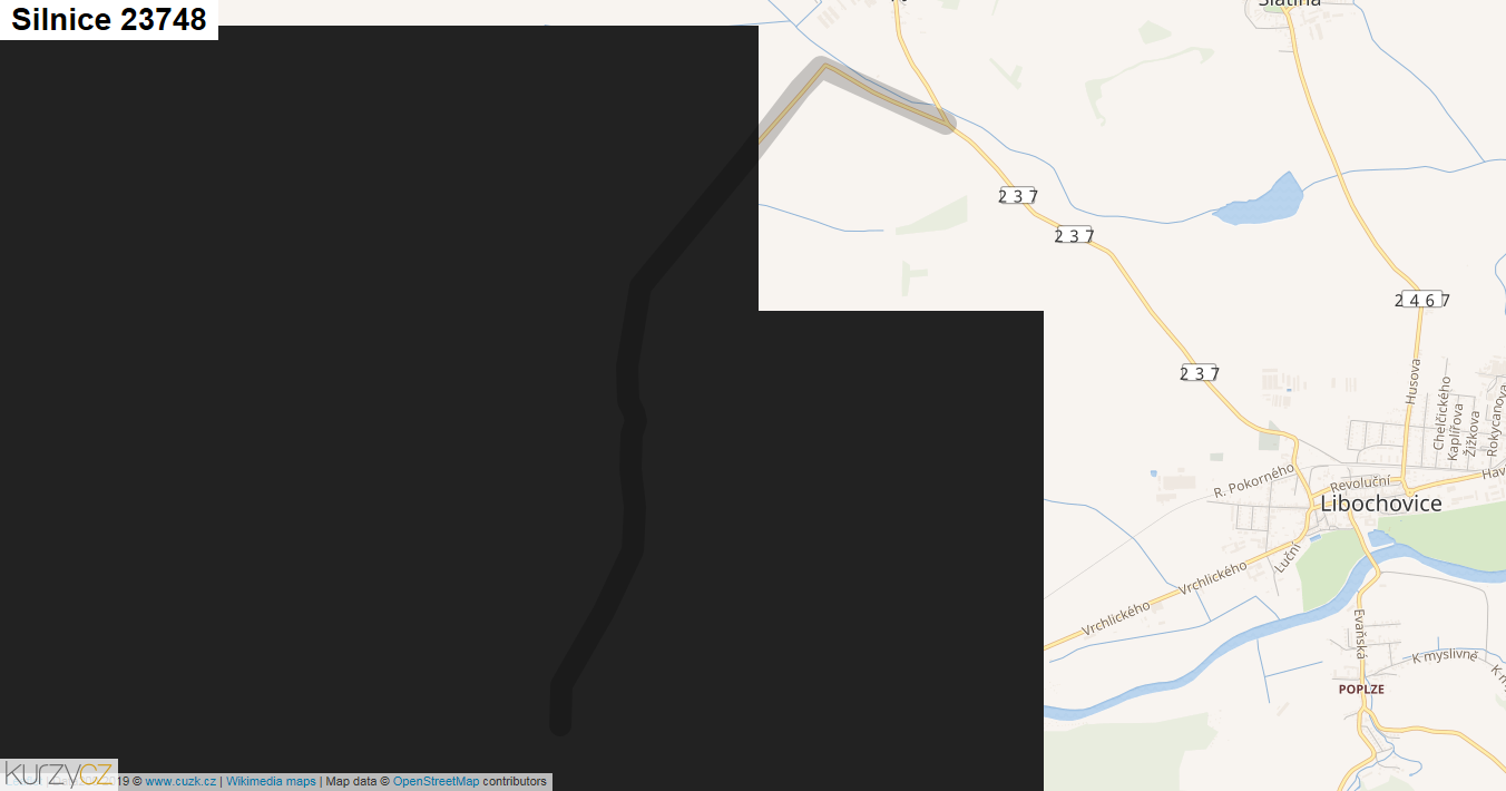 Silnice 23748 - mapa Silnice 23748