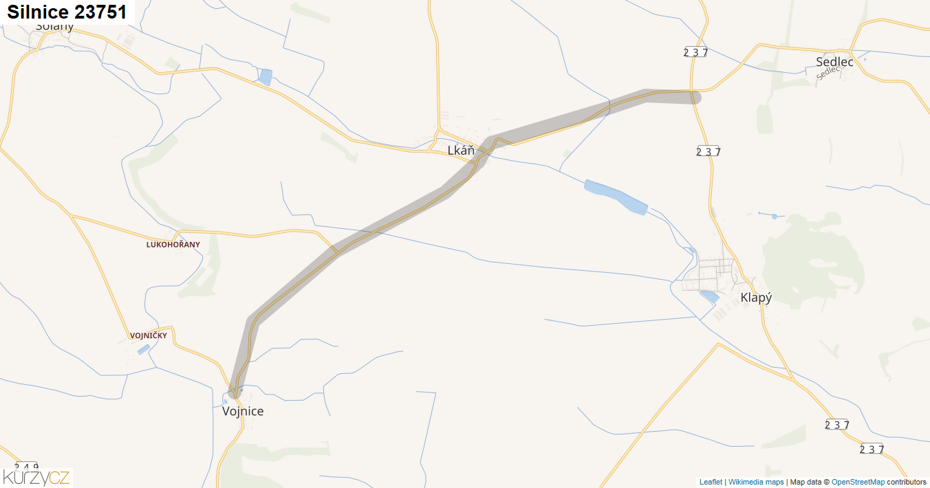 Silnice 23751 - mapa Silnice 23751