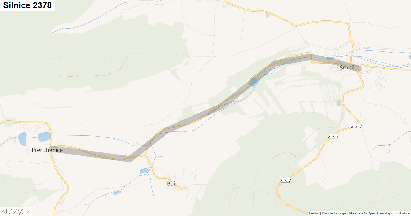 Silnice 2378 - mapa Silnice 2378