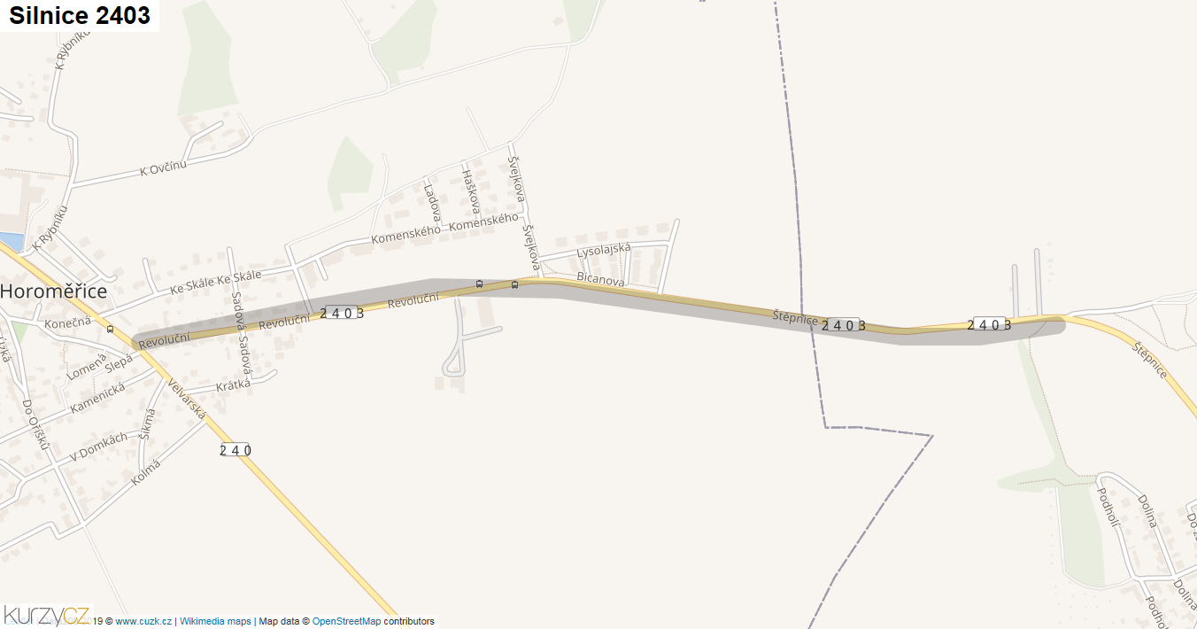 Silnice 2403 - mapa Silnice 2403