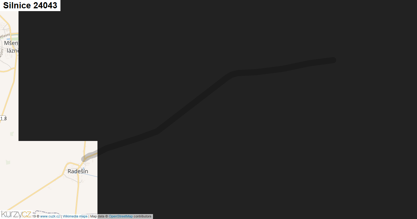Silnice 24043 - mapa Silnice 24043
