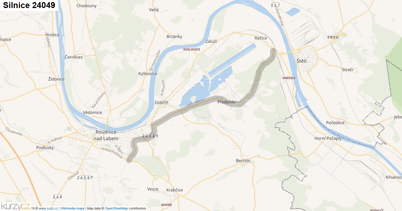 Silnice 24049 - mapa Silnice 24049