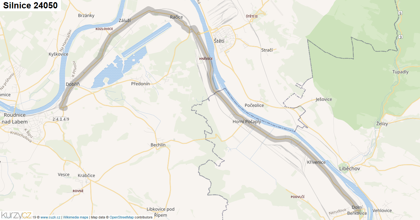 Silnice 24050 - mapa Silnice 24050