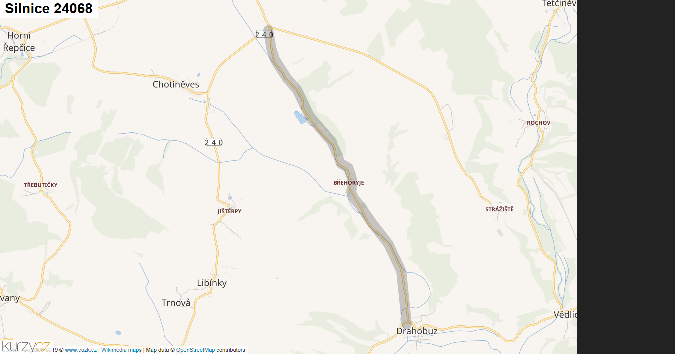 Silnice 24068 - mapa Silnice 24068