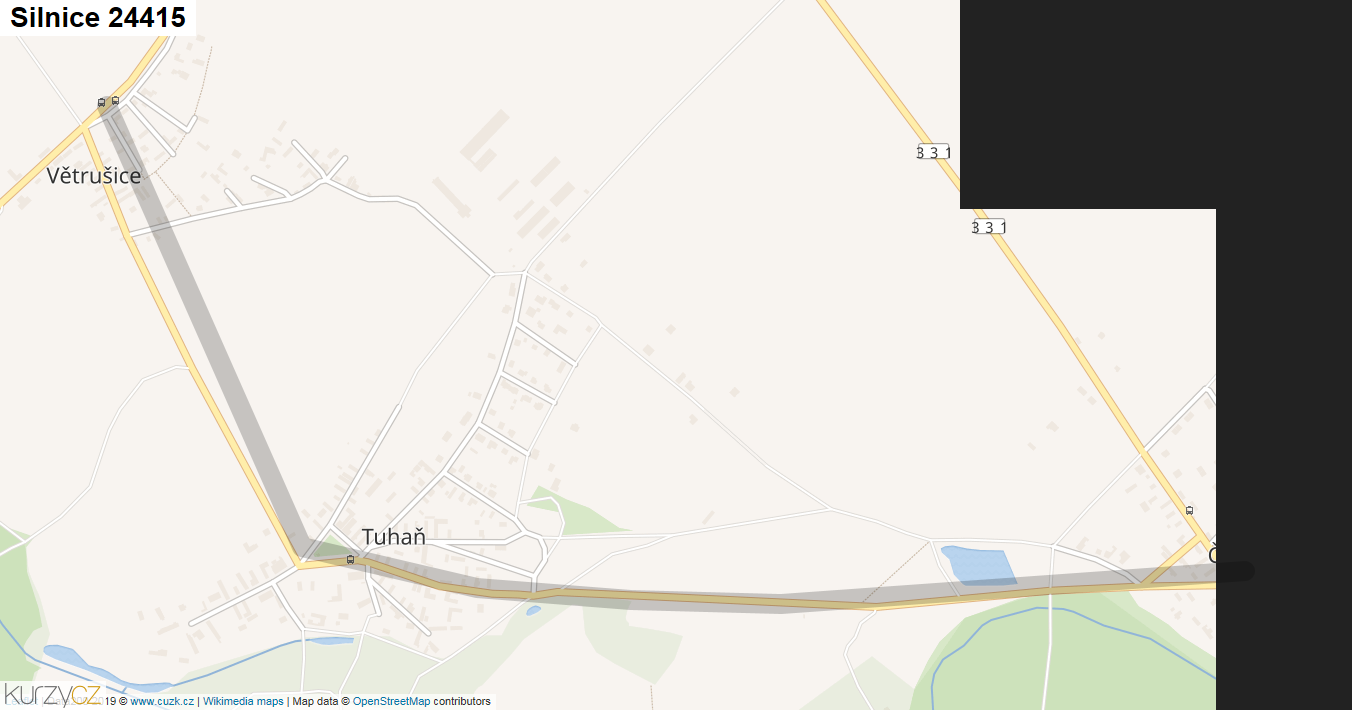 Silnice 24415 - mapa Silnice 24415