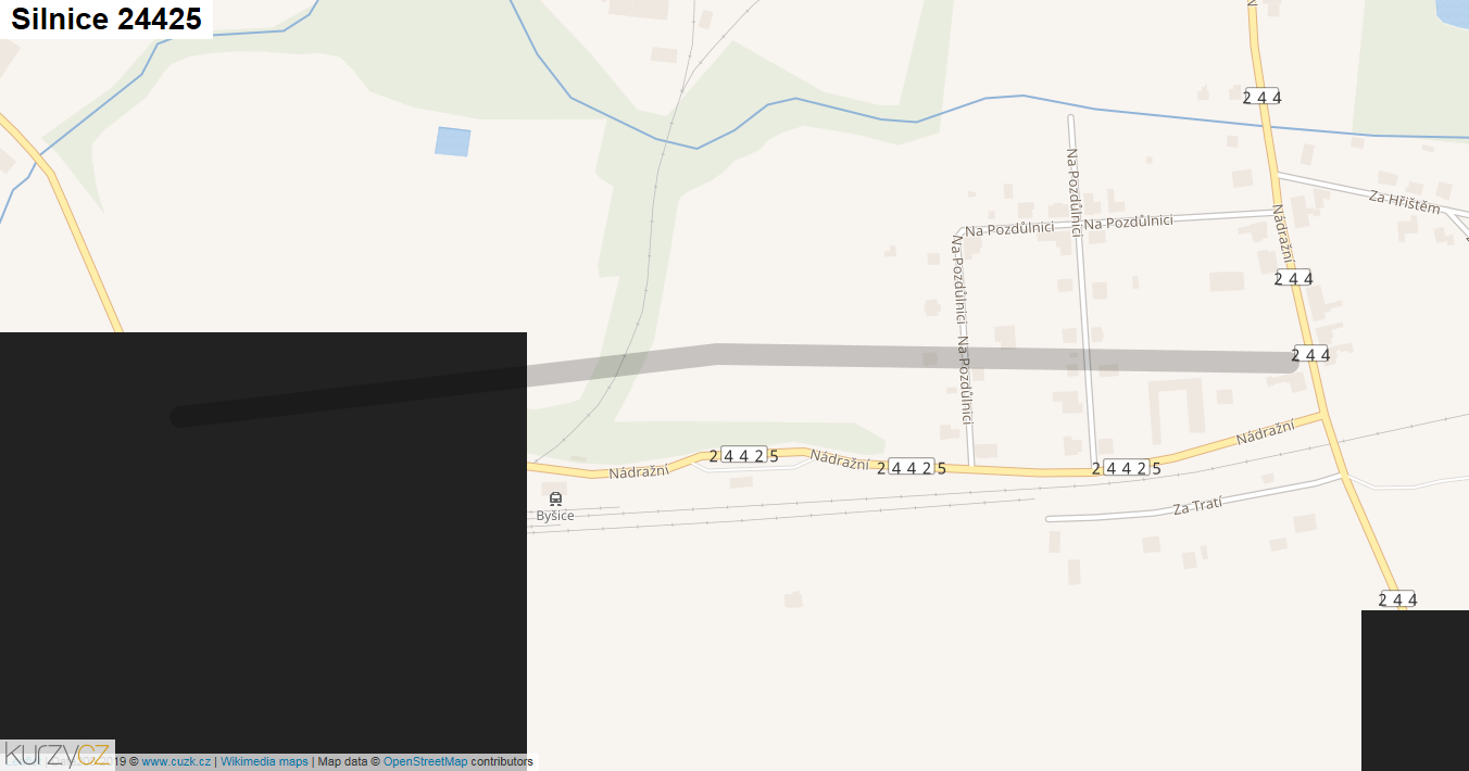 Silnice 24425 - mapa Silnice 24425