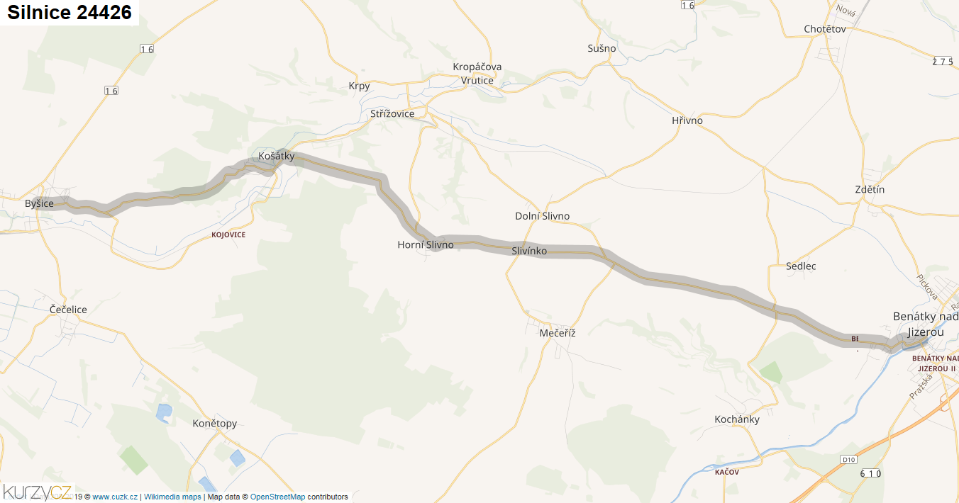 Silnice 24426 - mapa Silnice 24426