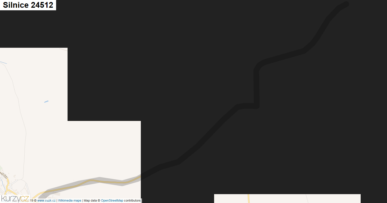 Silnice 24512 - mapa Silnice 24512
