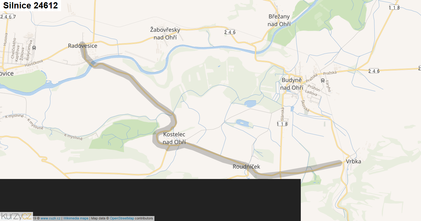 Silnice 24612 - mapa Silnice 24612