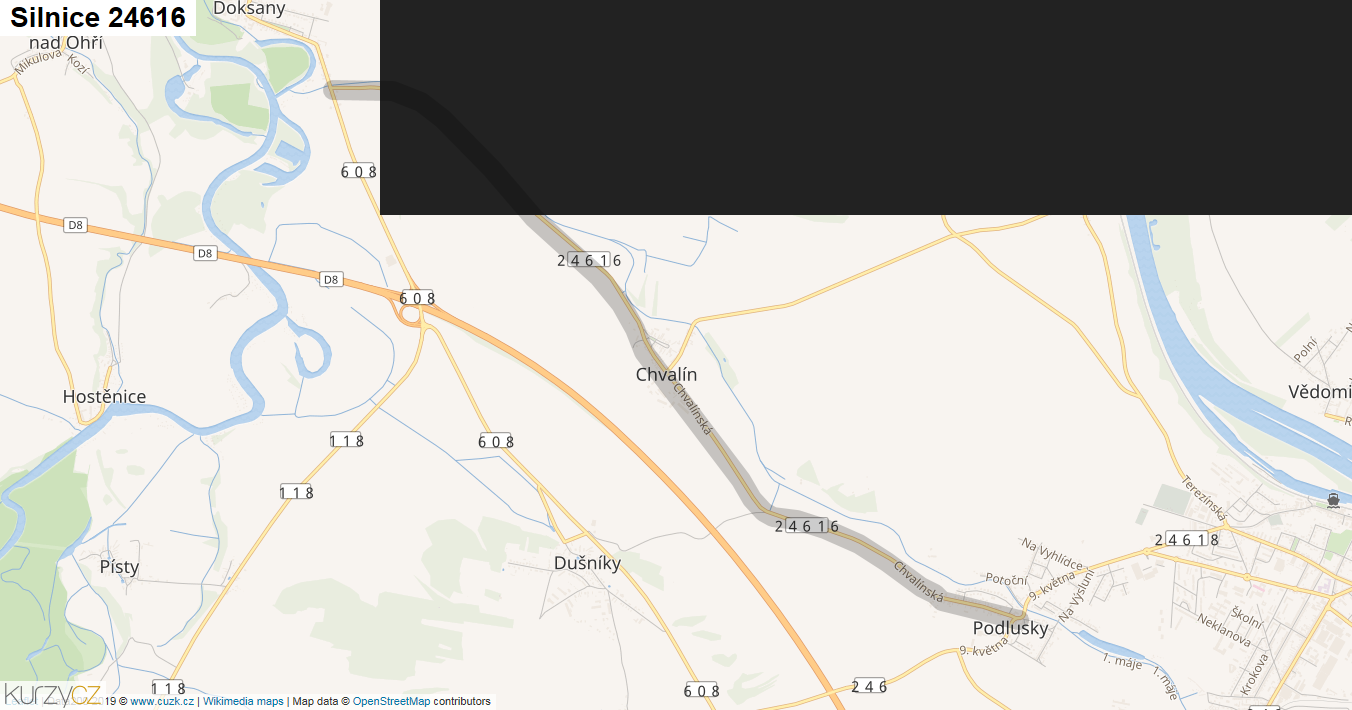 Silnice 24616 - mapa Silnice 24616