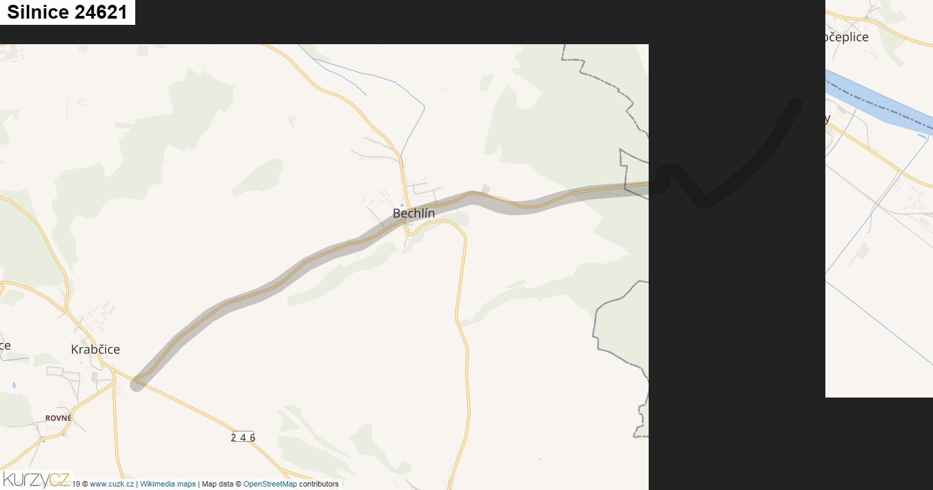 Silnice 24621 - mapa Silnice 24621
