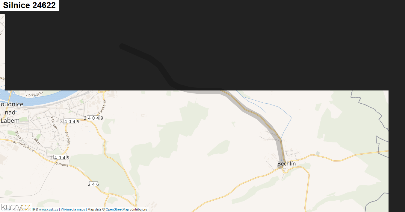 Silnice 24622 - mapa Silnice 24622