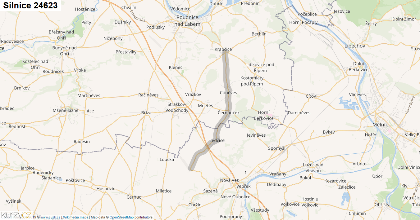 Silnice 24623 - mapa Silnice 24623