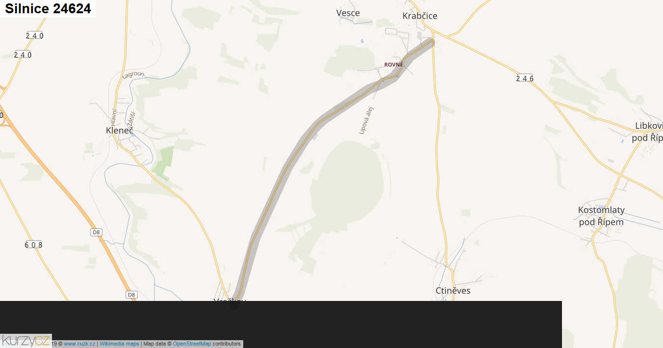 Silnice 24624 - mapa Silnice 24624