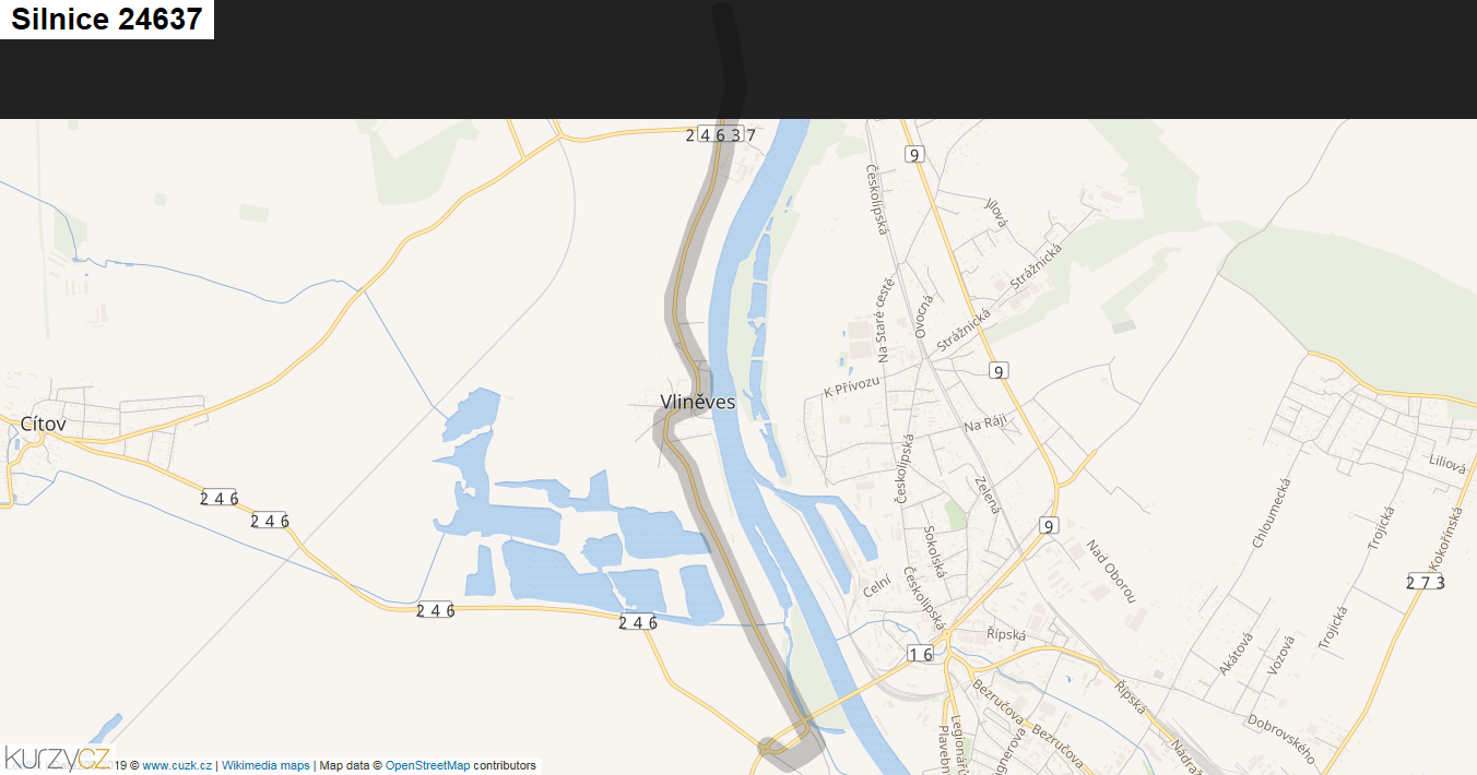 Silnice 24637 - mapa Silnice 24637