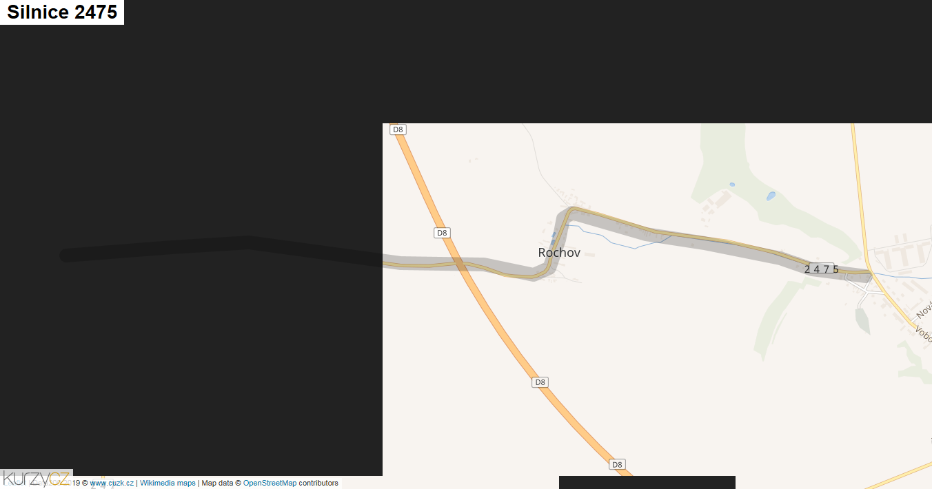 Silnice 2475 - mapa Silnice 2475